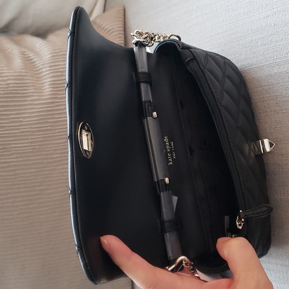 ♠️Kate Spade Natalia small crossbody flap turnlock purse black - Picture 7 of 10